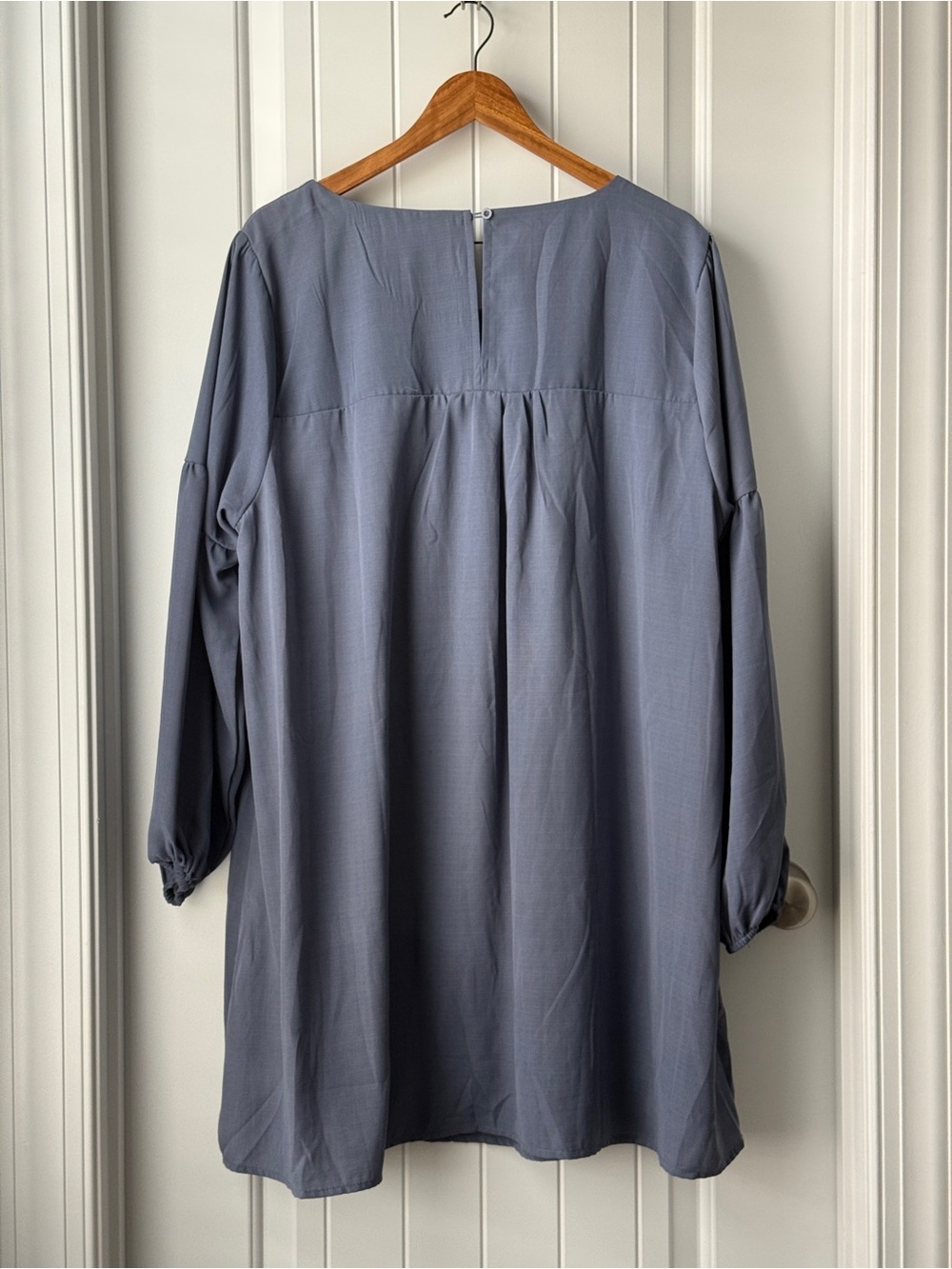 Savanna Jane Women’s Blue Floral Embroidered Detail Long Sleeve Dress Size 3X - Picture 2 of 7